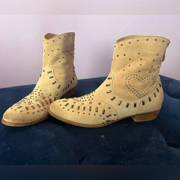 TWIN-SET SIMONA BARBIERI Western Studded Booties - Picture 7 of 13